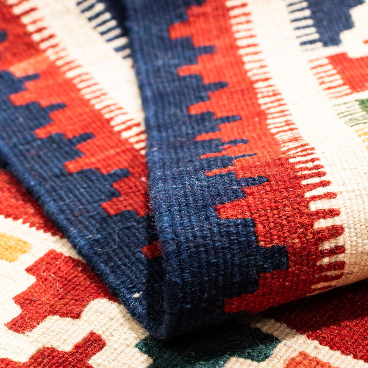 Kelim tapijt - Oosters vierkant  - 96 x 95 cm - donkerrood