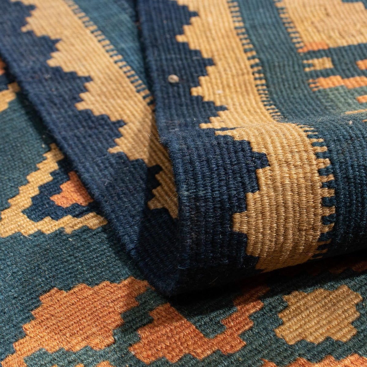 Kelim tapijt - Oosters - 195 x 157 cm - donkerblauw