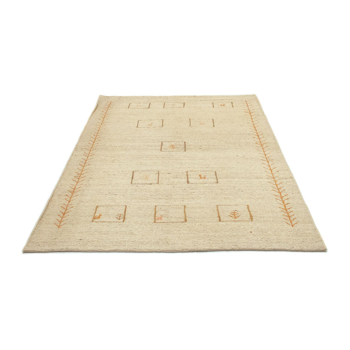Gabbeh tapijt - Perzisch - 188 x 139 cm - beige
