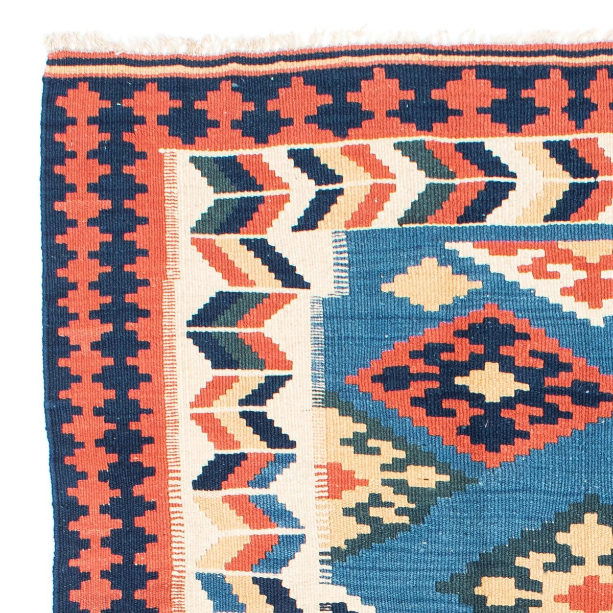 Kelim tapijt - Oosters - 194 x 133 cm - blauw