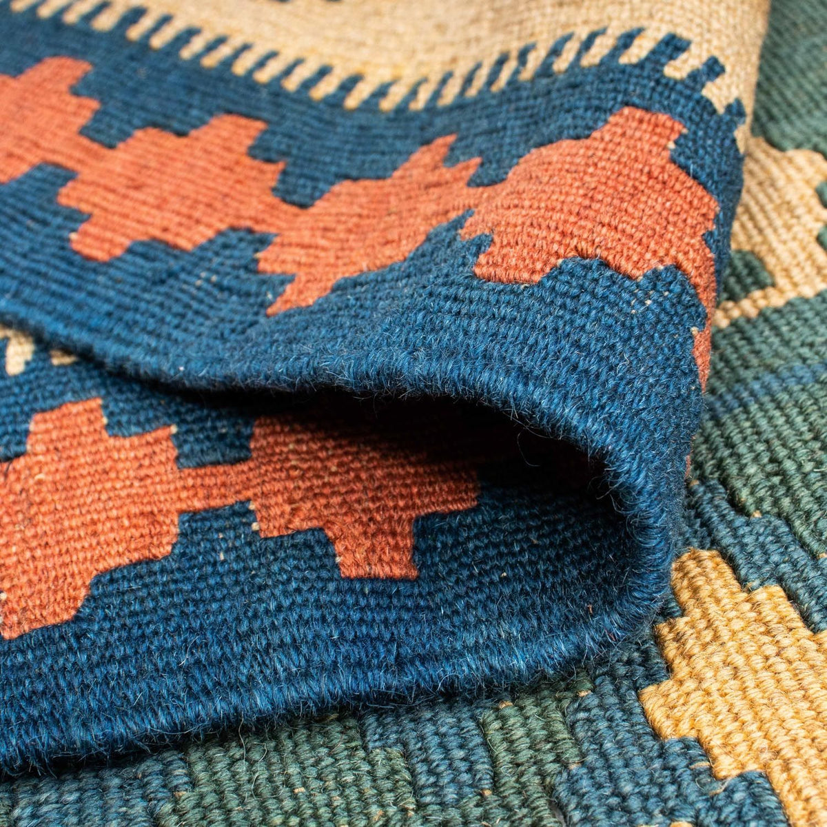 Kelim tapijt - Oosters - 198 x 121 cm - blauw