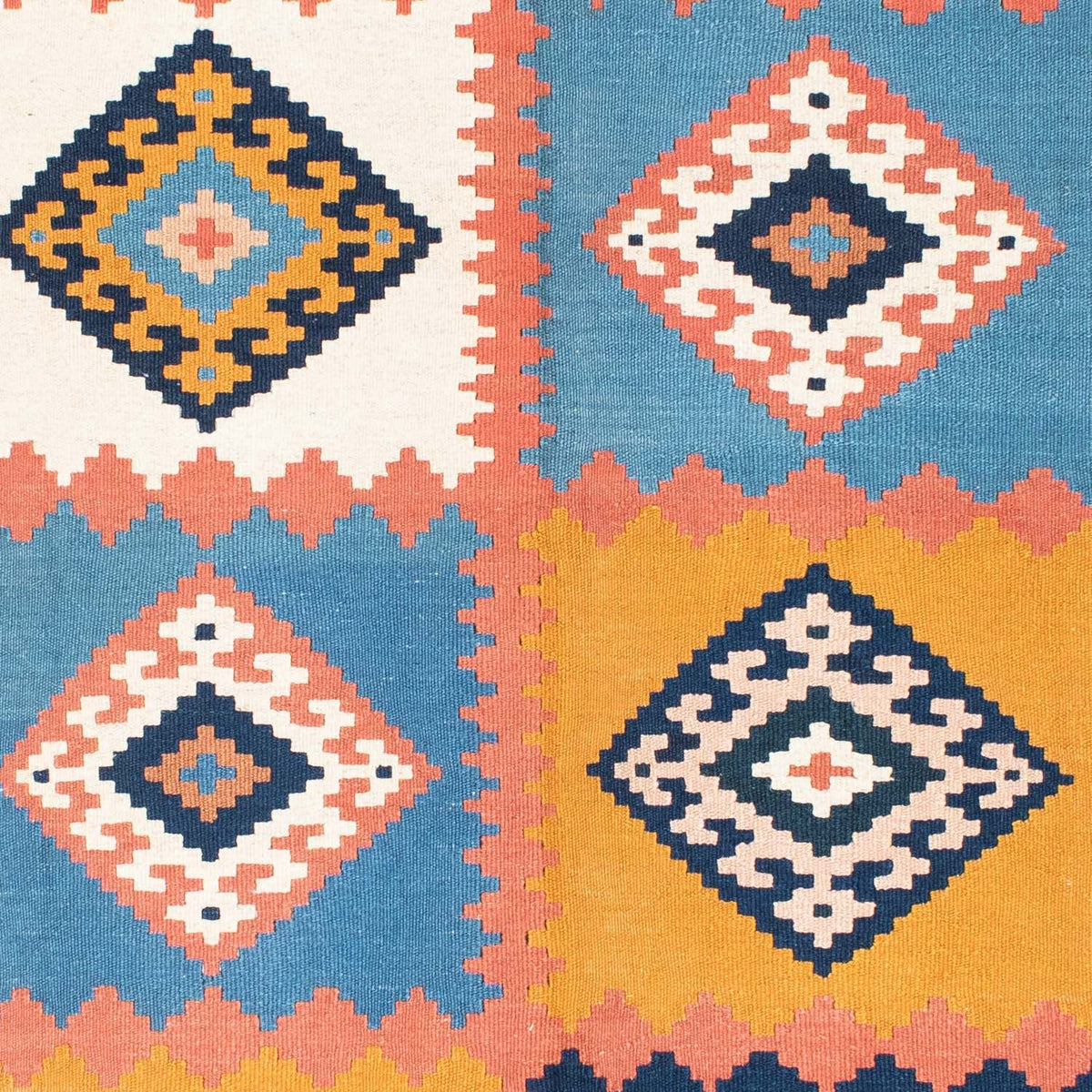 Kelim tapijt - Oosters - 200 x 159 cm - blauw