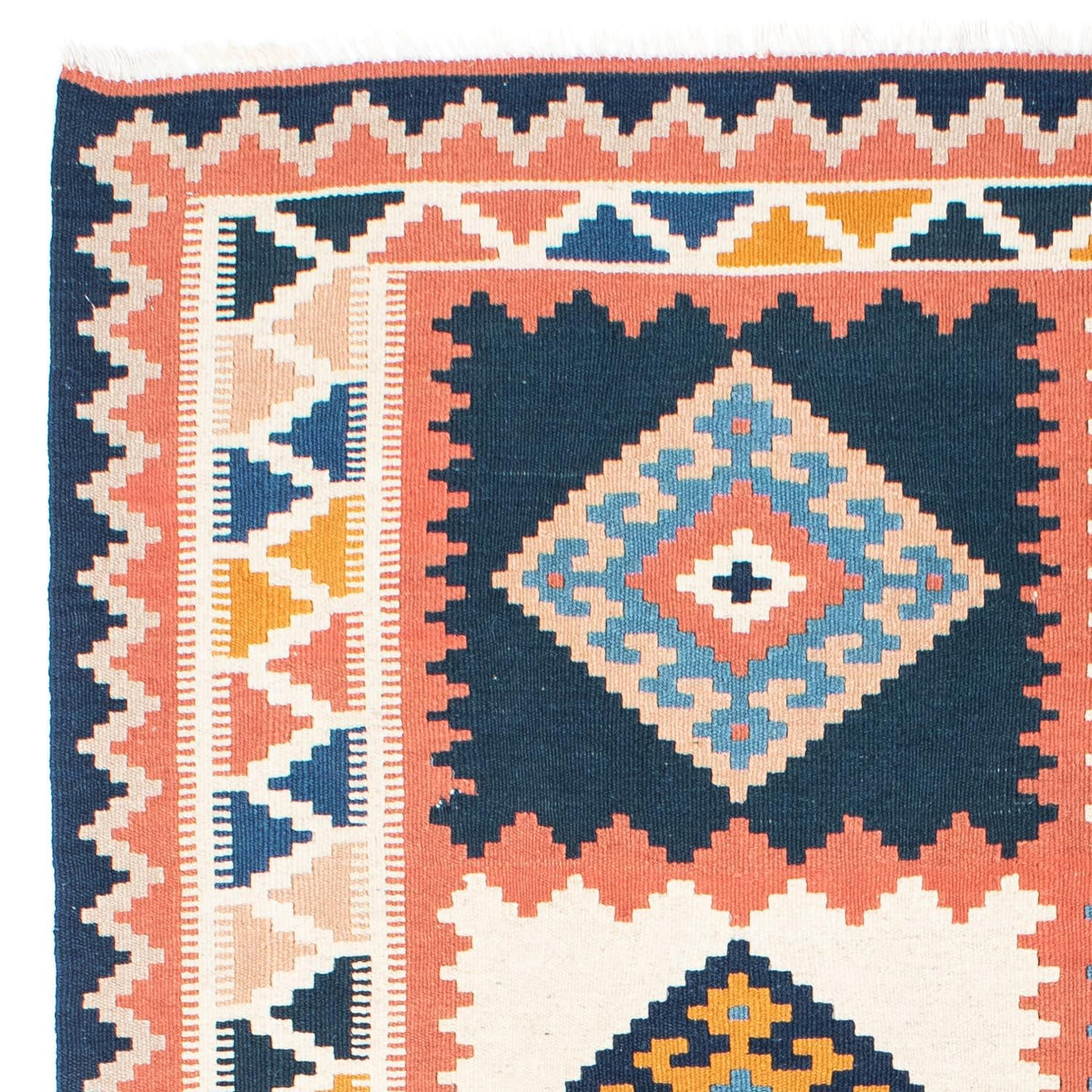 Kelim tapijt - Oosters - 200 x 159 cm - blauw