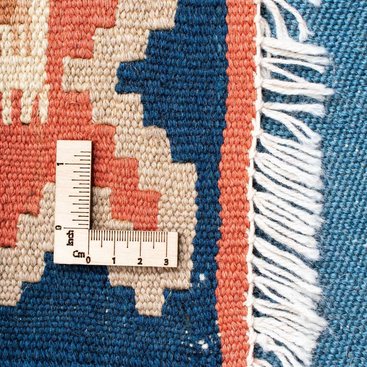 Kelim tapijt - Oosters - 200 x 159 cm - blauw