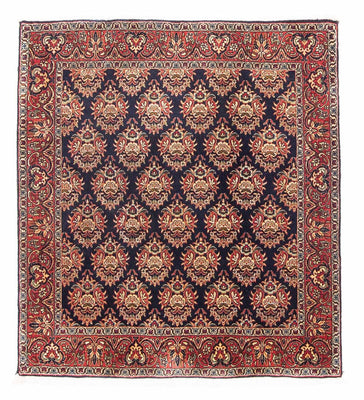 Perzisch tapijt - Bijar vierkant  - 107 x 103 cm - donkerblauw