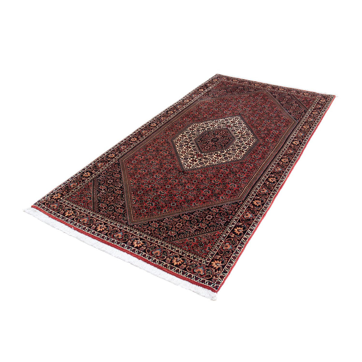 Loper Perzisch tapijt - Bijar - 205 x 102 cm - donkerrood