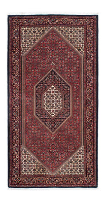 Loper Perzisch tapijt - Bijar - 195 x 100 cm - donkerblauw
