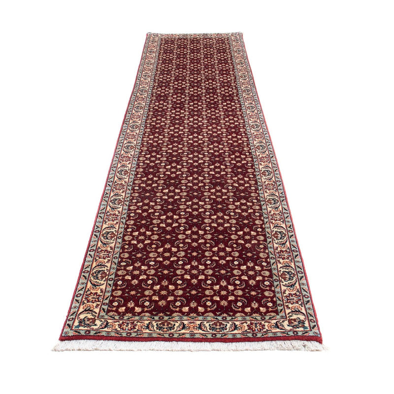 Loper Perzisch tapijt - Bijar - 334 x 77 cm - donkerrood