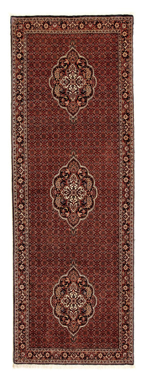 Loper Perzisch tapijt - Bijar - 297 x 102 cm - donkerrood