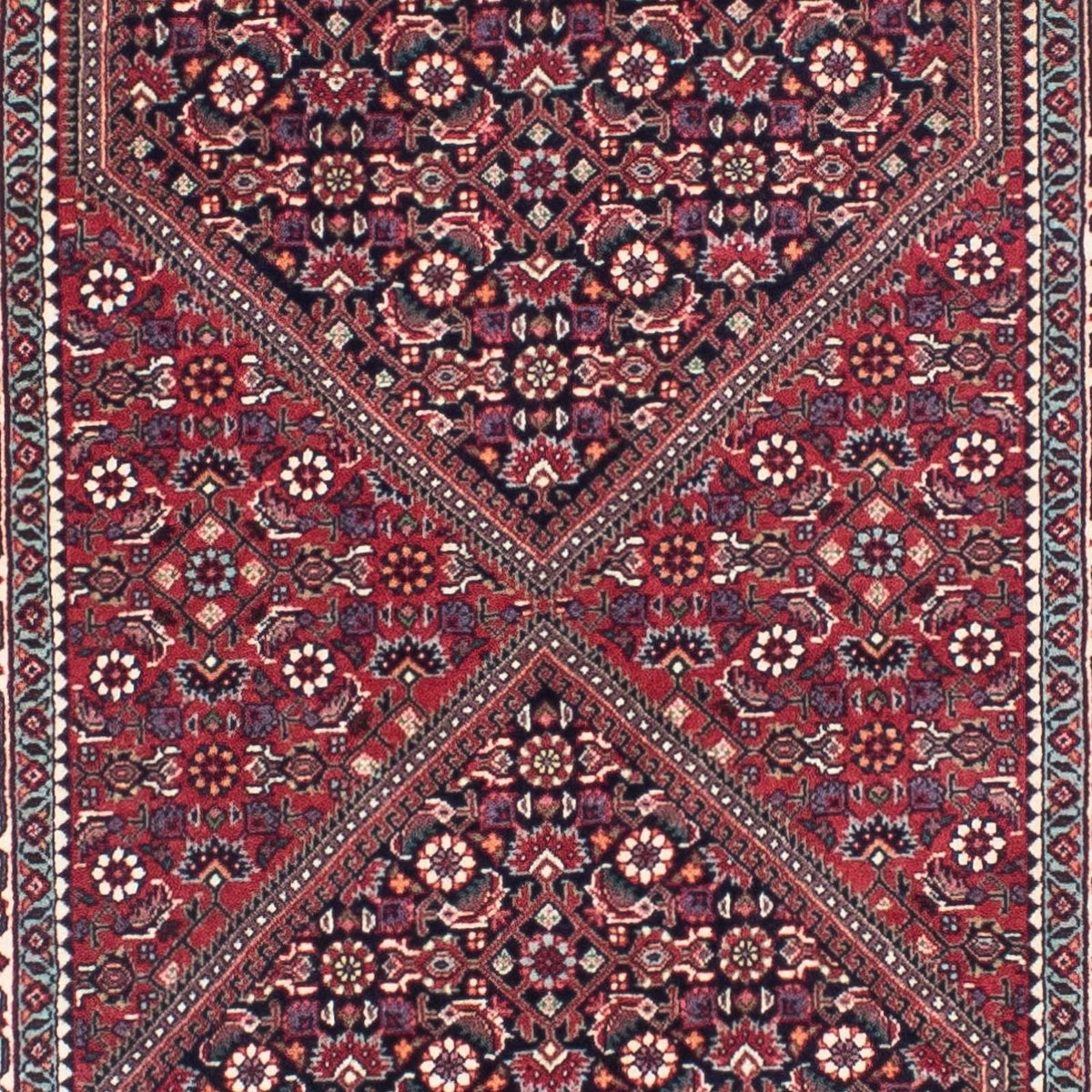 Loper Perzisch tapijt - Bijar - 303 x 84 cm - rood