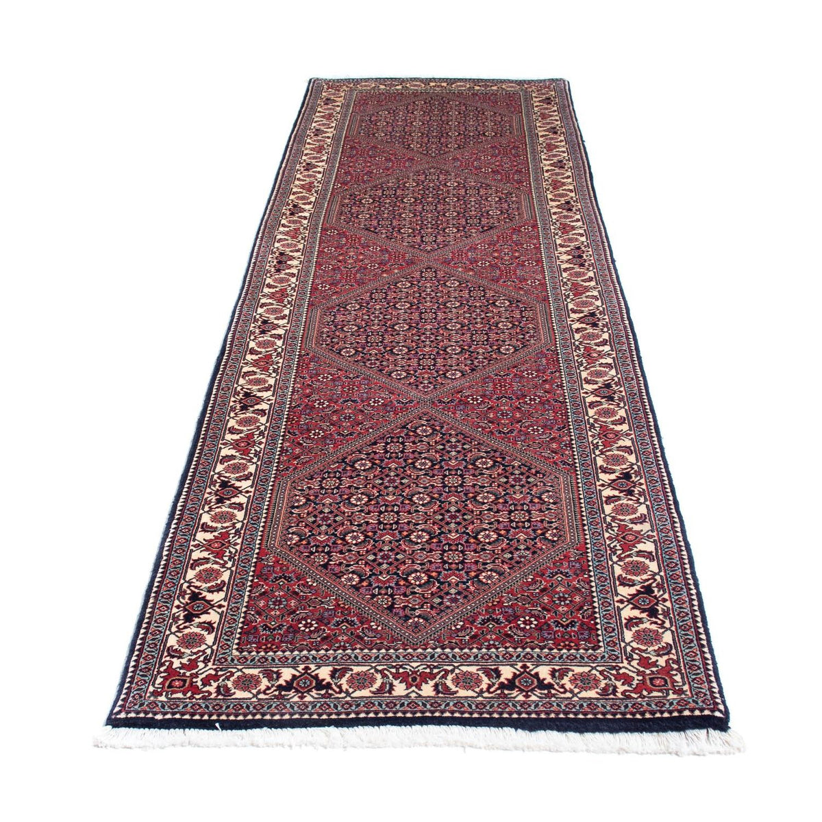 Loper Perzisch tapijt - Bijar - 303 x 84 cm - rood