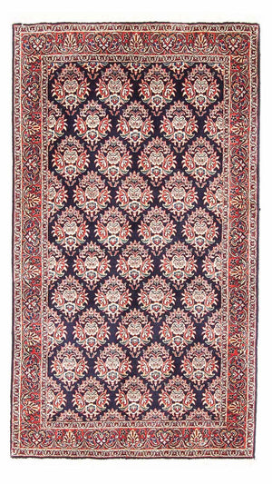 Perzisch tapijt - Bijar - 143 x 82 cm - donkerblauw