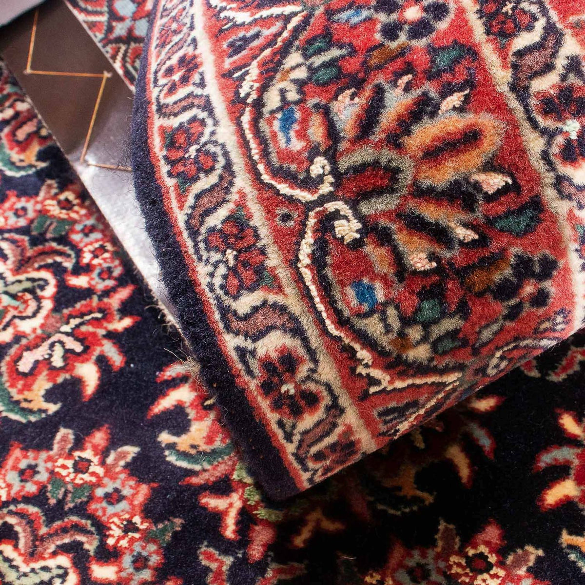 Perzisch tapijt - Bijar - 143 x 82 cm - donkerblauw