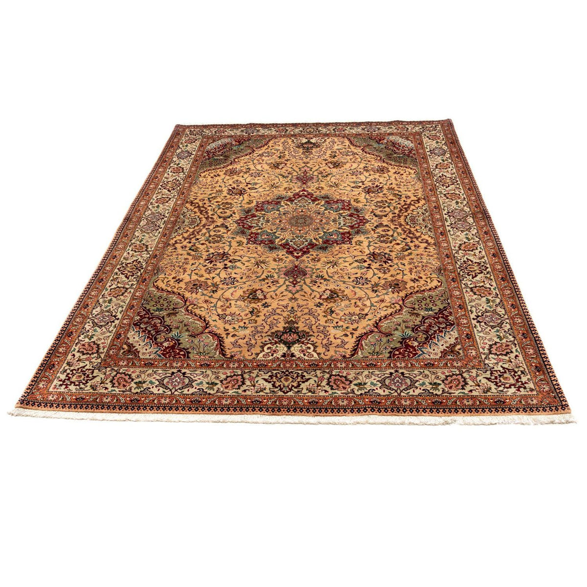 Perzisch tapijt - Tabriz - Royal - 297 x 195 cm - lichtbruin