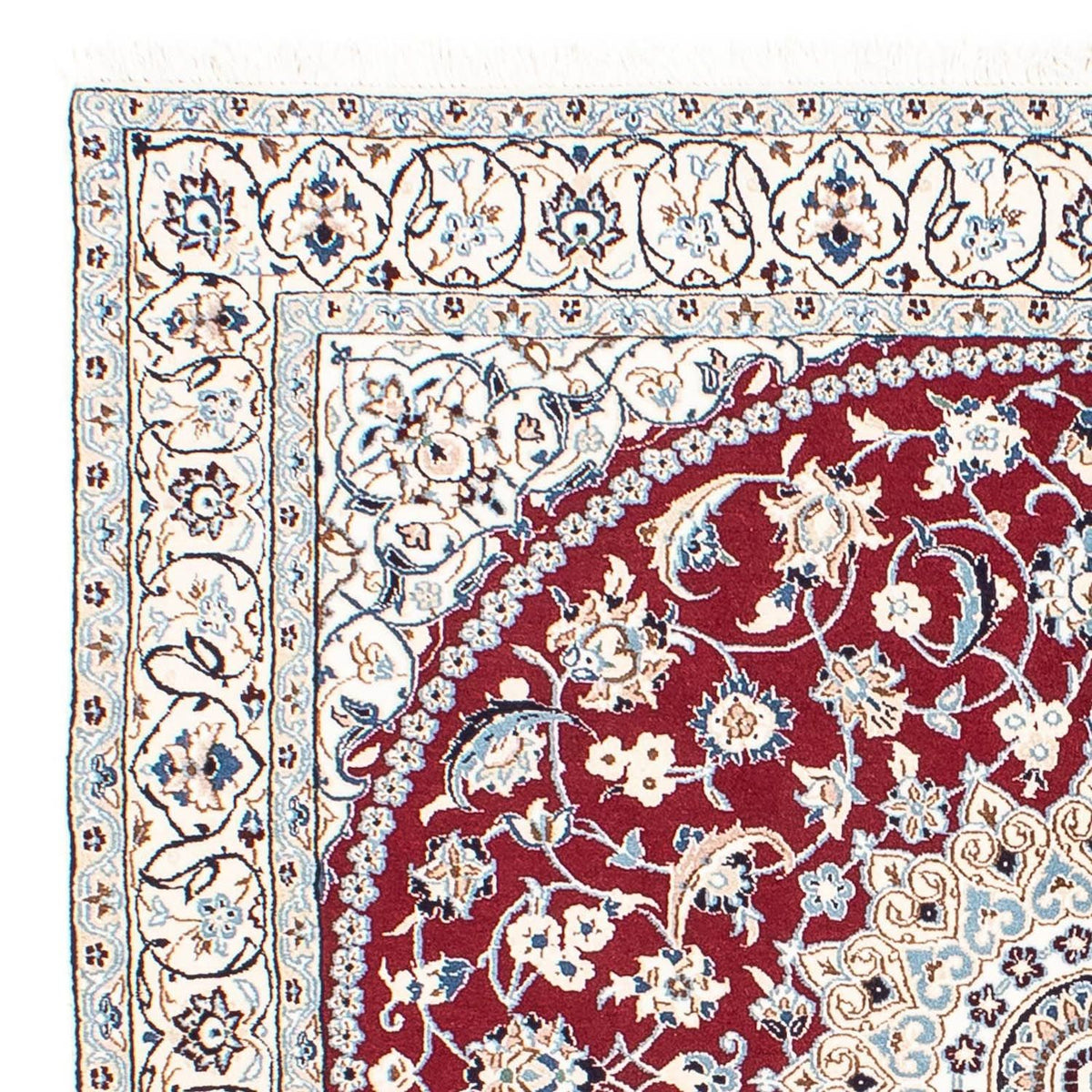 Perzisch tapijt - Nain - Koninklijk vierkant  - 160 x 155 cm - donkerrood