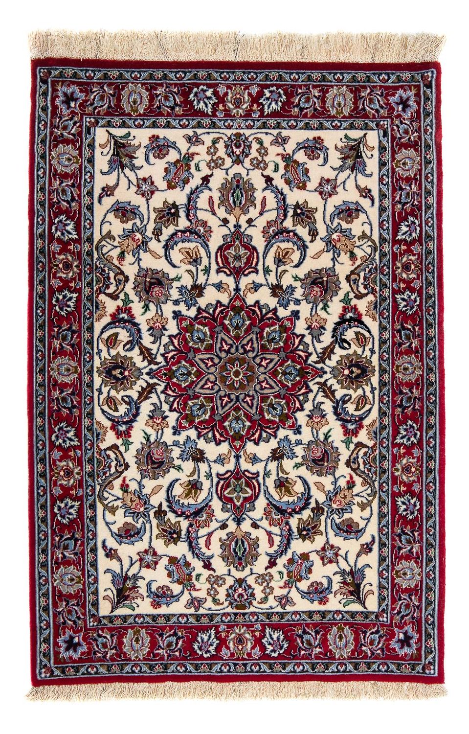 Perzisch tapijt - Isfahan - Premium - 102 x 70 cm - donkerrood