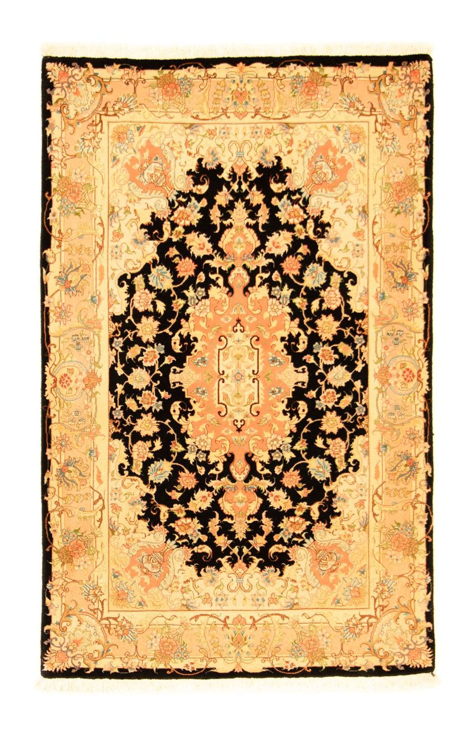 Perzisch tapijt - Tabriz - Royal - 156 x 98 cm - zwart