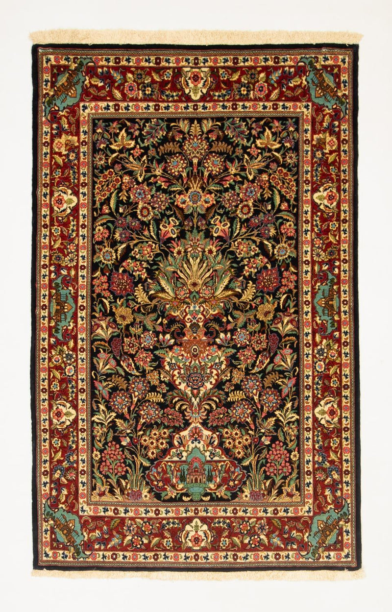 Perzisch tapijt - Ghom - 161 x 101 cm - zwart