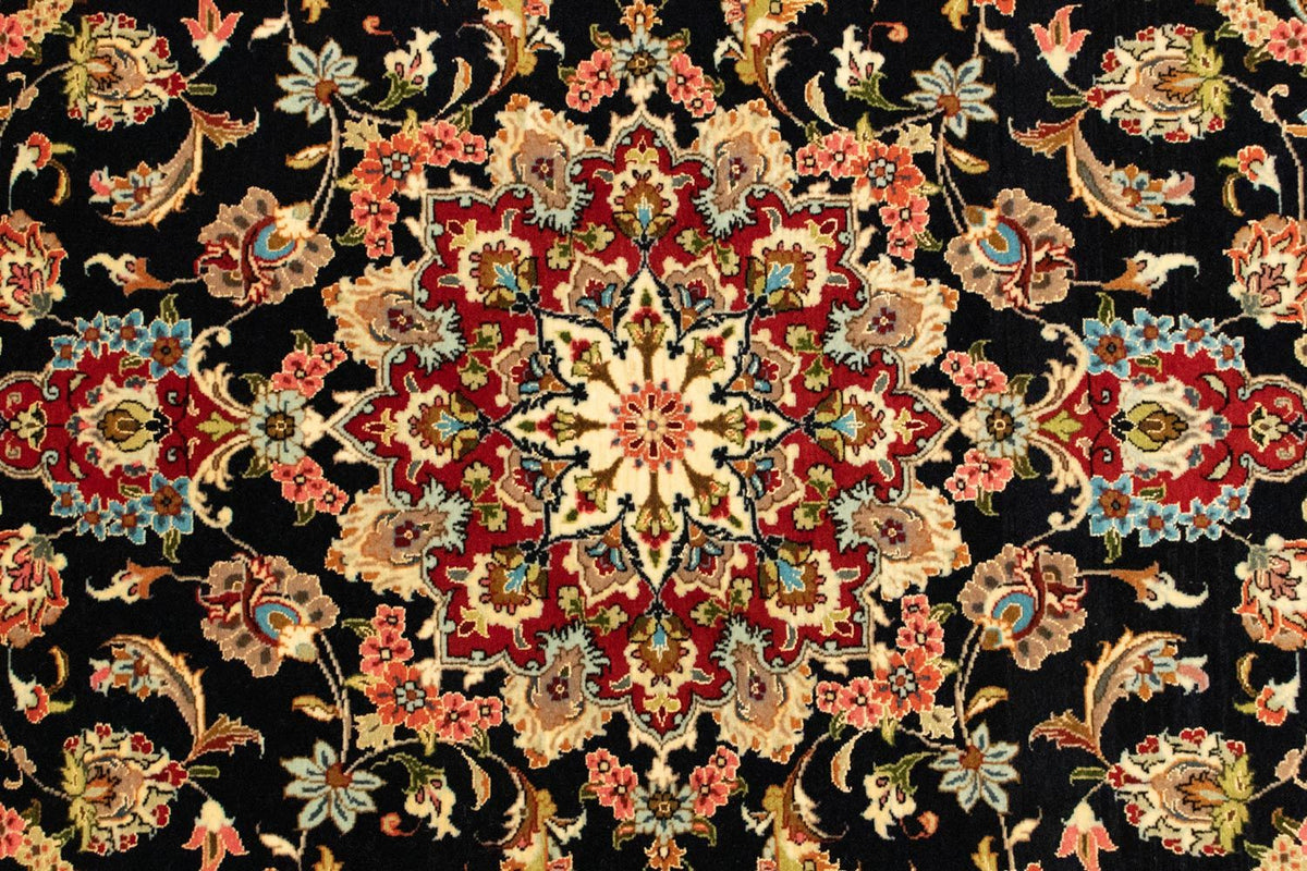 Perzisch tapijt - Ghom - 162 x 102 cm - donkerblauw