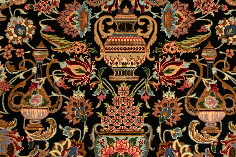 Perzisch tapijt - Ghom - 148 x 99 cm - zwart