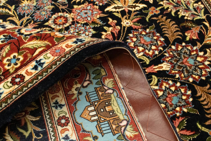 Perzisch tapijt - Ghom - 154 x 103 cm - zwart