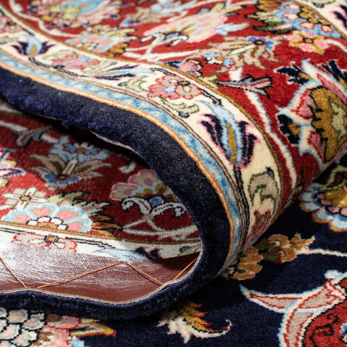 Perzisch tapijt - Ghom - 212 x 140 cm - donkerblauw