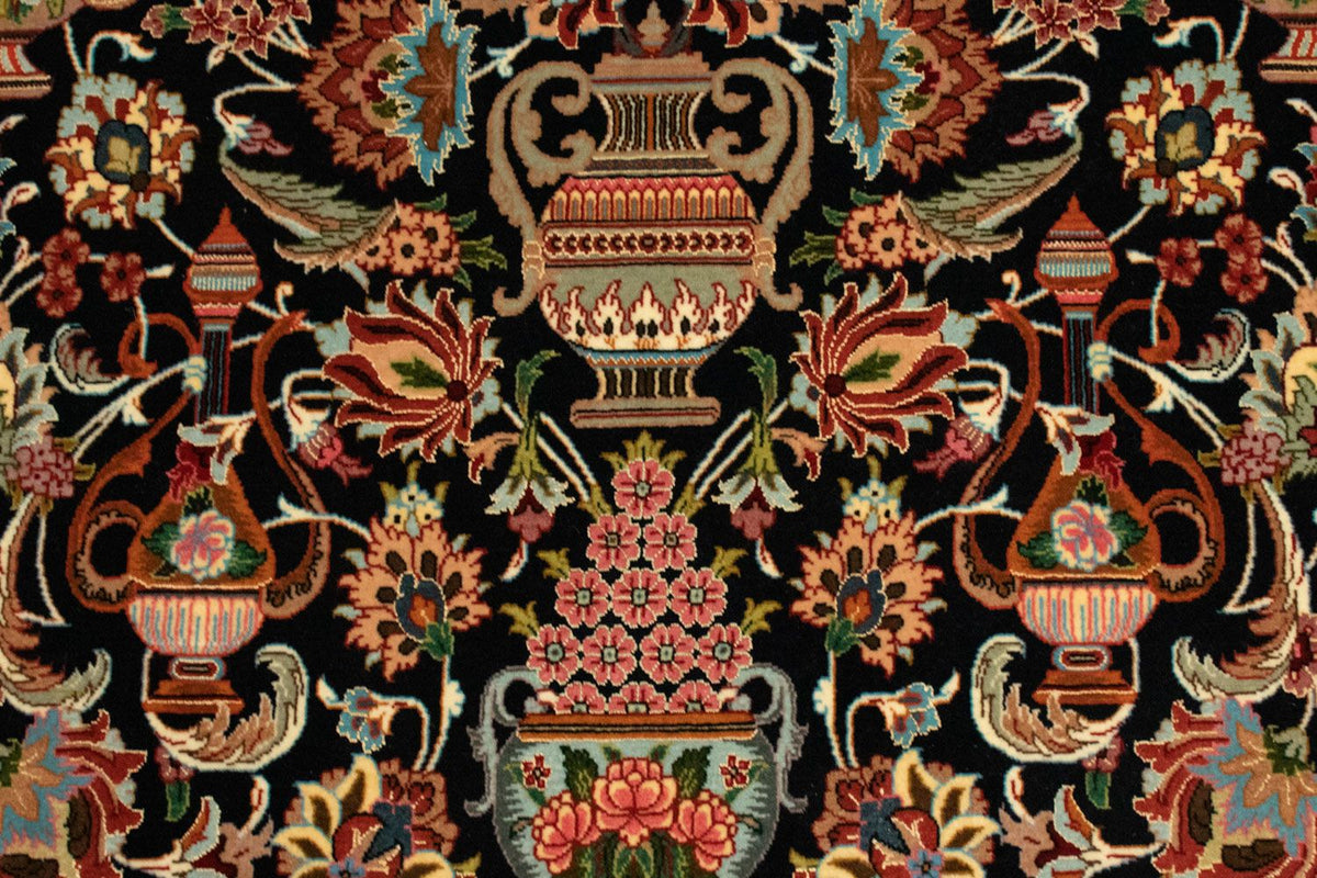 Perzisch tapijt - Ghom - 161 x 102 cm - zwart