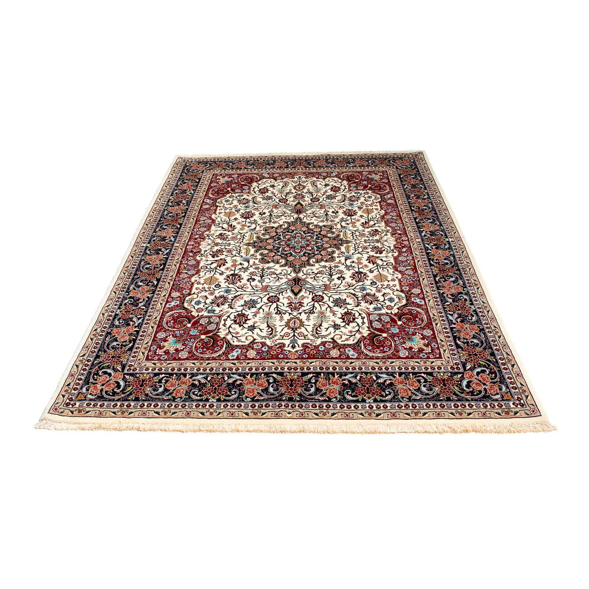 Perzisch tapijt - Ghom - 210 x 139 cm - beige