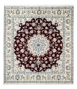 Perzisch tapijt - Nain - Koninklijk vierkant  - 156 x 143 cm - donkerrood