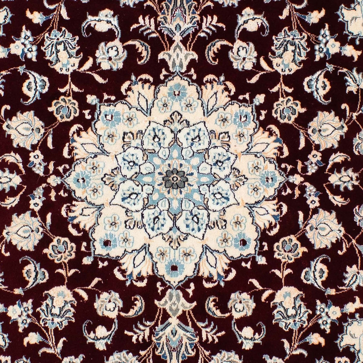 Perzisch tapijt - Nain - Koninklijk vierkant  - 156 x 143 cm - donkerrood