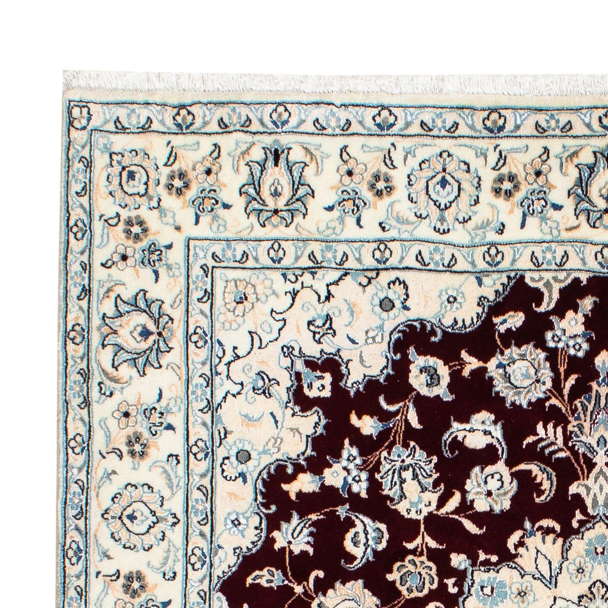 Perzisch tapijt - Nain - Koninklijk vierkant  - 156 x 143 cm - donkerrood