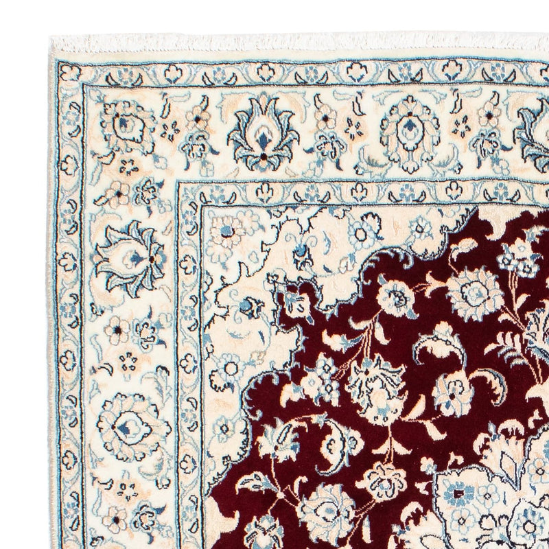 Perzisch tapijt - Nain - Koninklijk vierkant  - 154 x 143 cm - donkerrood