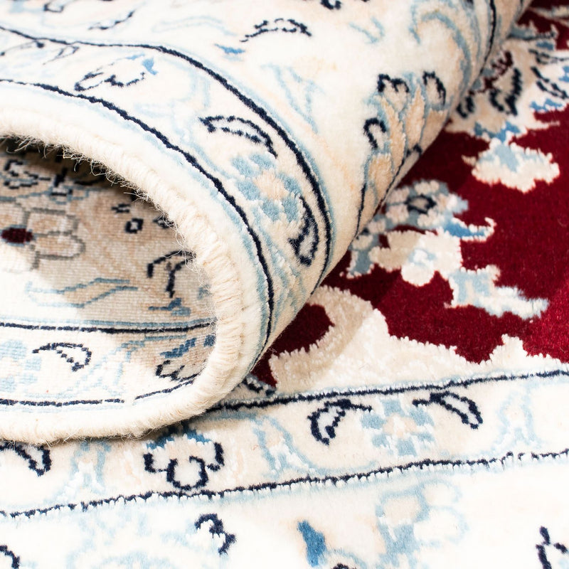 Perzisch tapijt - Nain - Koninklijk vierkant  - 154 x 143 cm - donkerrood