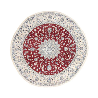 Perzisch tapijt - Nain rond  - 250 x 250 cm - donkerrood