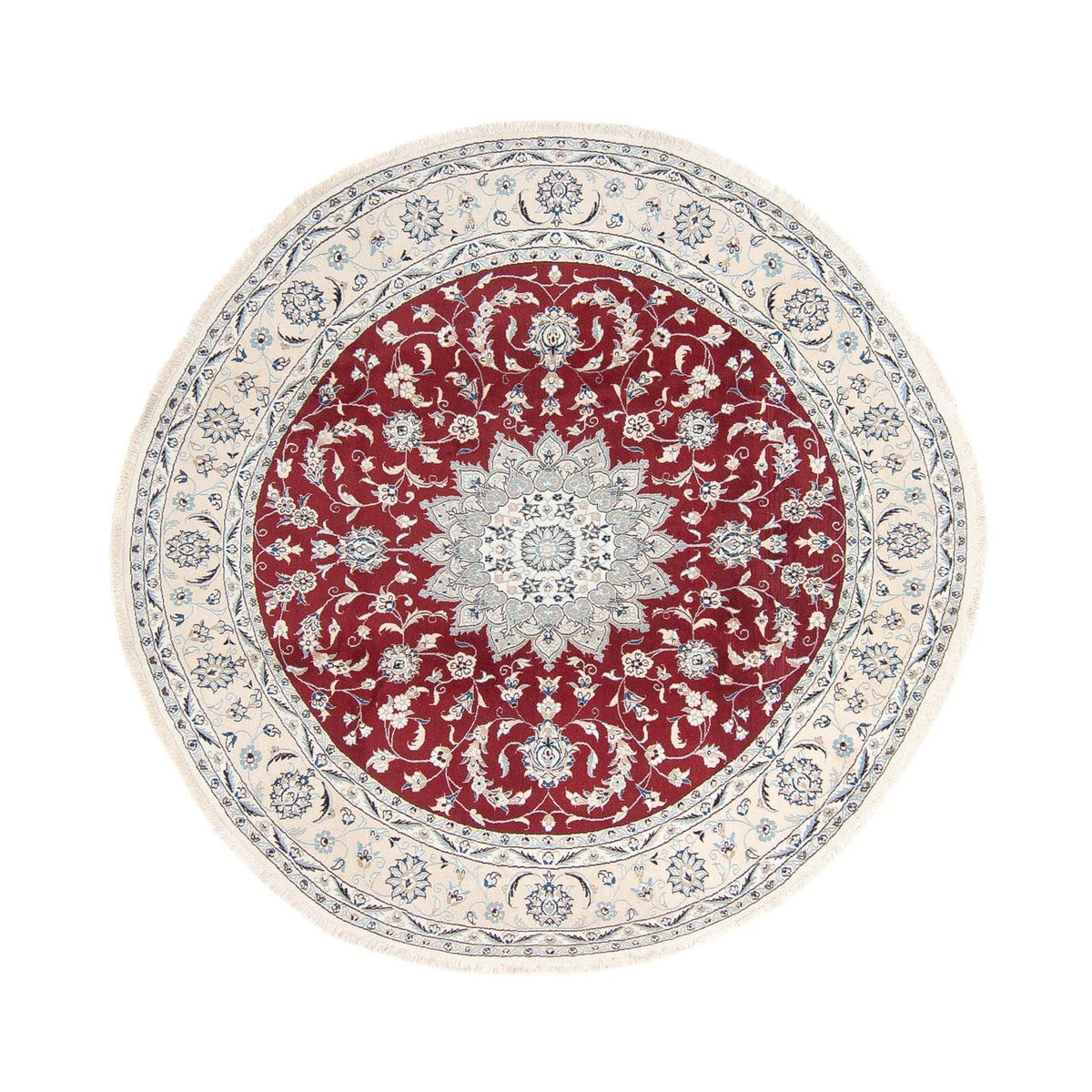 Perzisch tapijt - Nain rond  - 250 x 250 cm - donkerrood