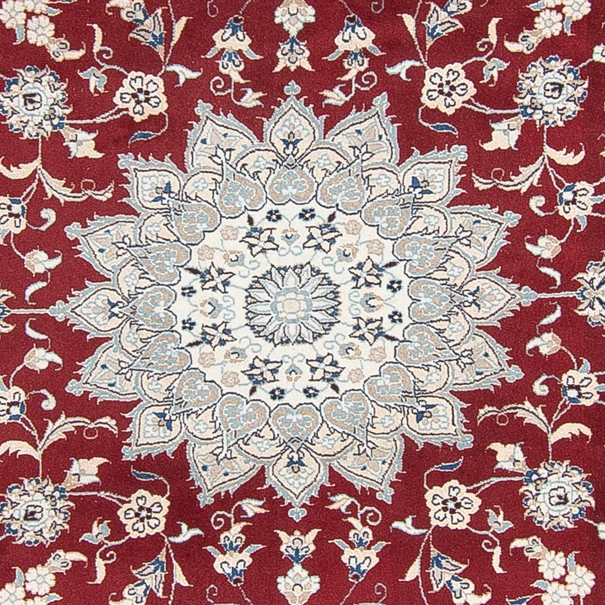 Perzisch tapijt - Nain rond  - 250 x 250 cm - donkerrood