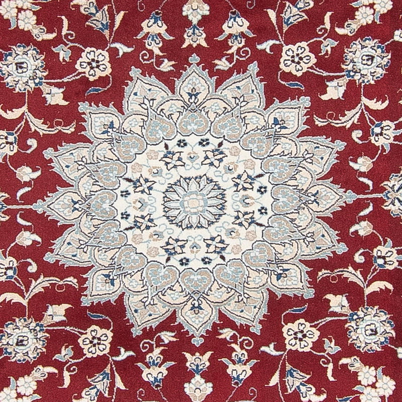 Perzisch tapijt - Nain rond  - 250 x 250 cm - donkerrood