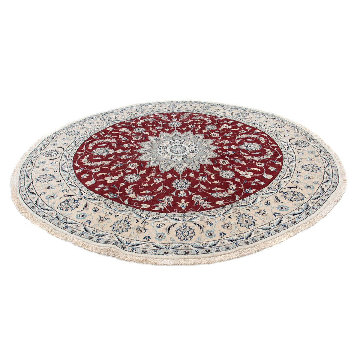 Perzisch tapijt - Nain rond  - 250 x 250 cm - donkerrood