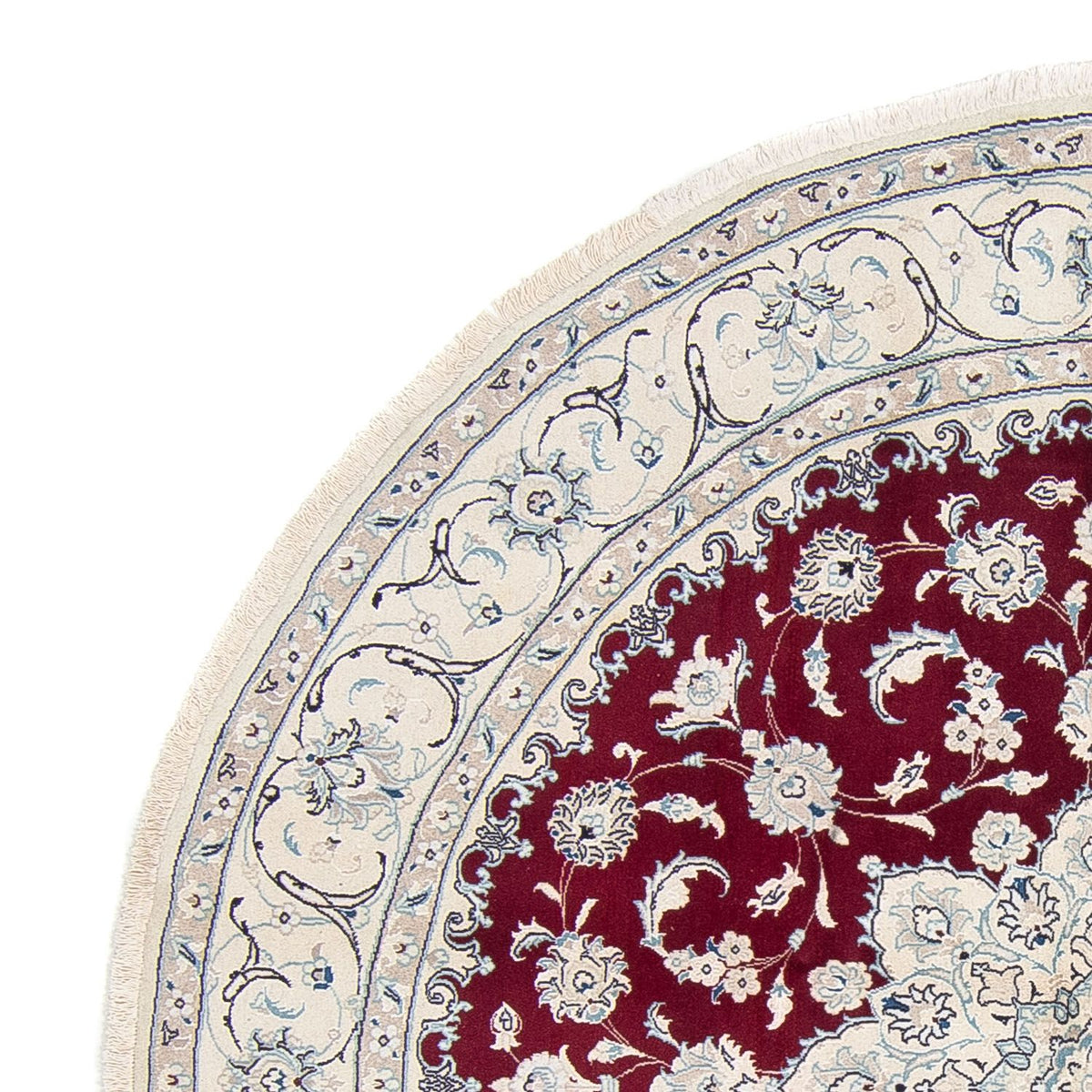 Perzisch tapijt - Nain rond  - 240 x 240 cm - donkerrood