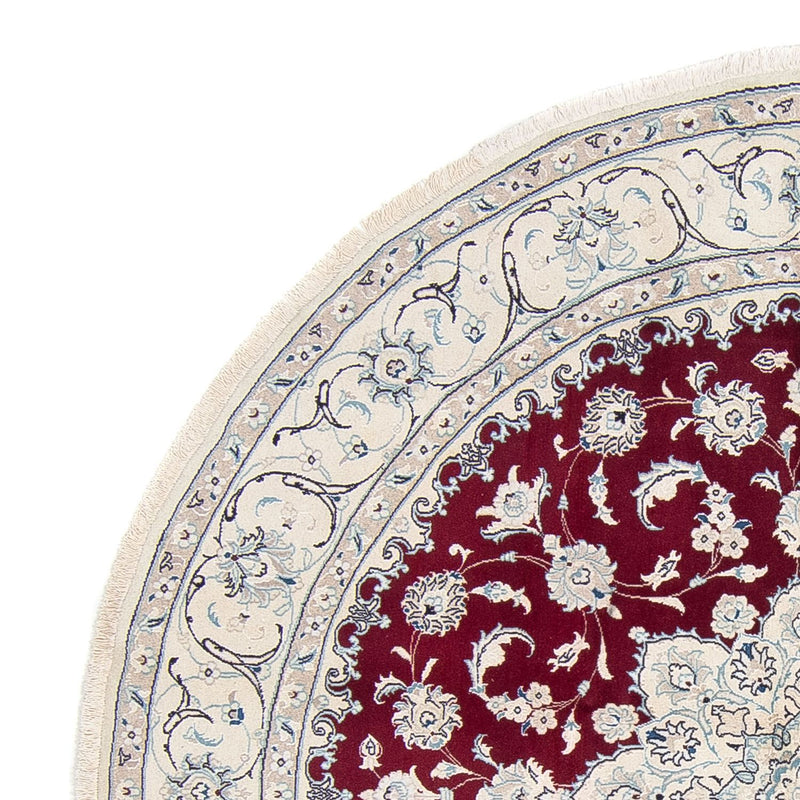 Perzisch tapijt - Nain rond  - 240 x 240 cm - donkerrood