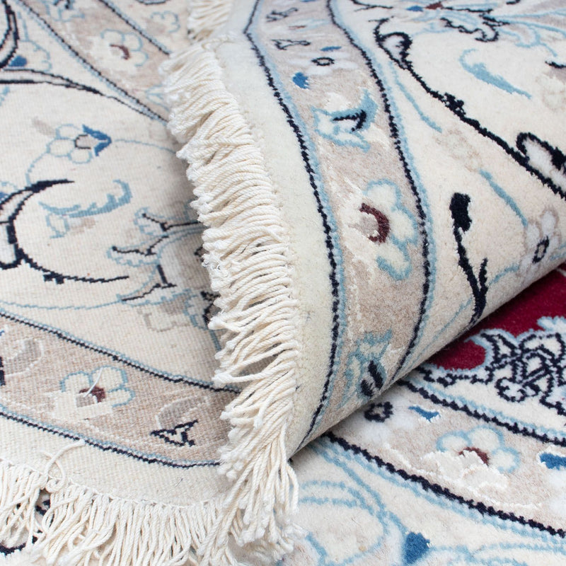 Perzisch tapijt - Nain rond  - 240 x 240 cm - donkerrood