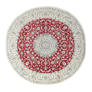 Perzisch tapijt - Nain rond  - 300 x 300 cm - rood