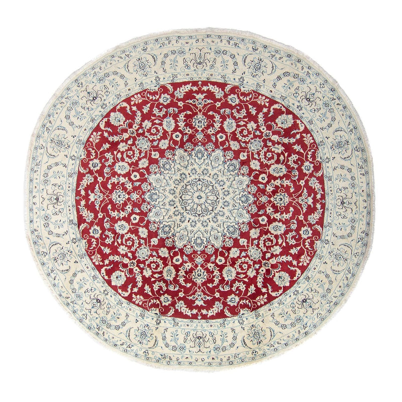 Perzisch tapijt - Nain rond  - 300 x 300 cm - rood