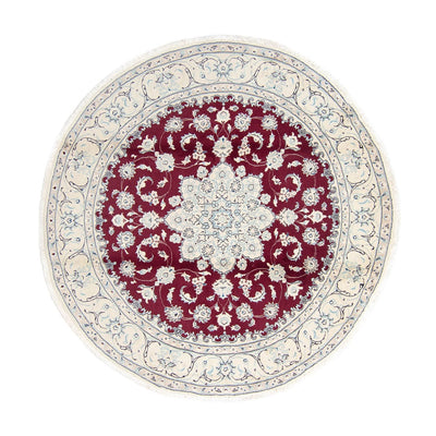 Perzisch tapijt - Nain - Koninklijk - 250 x 250 cm - donkerrood