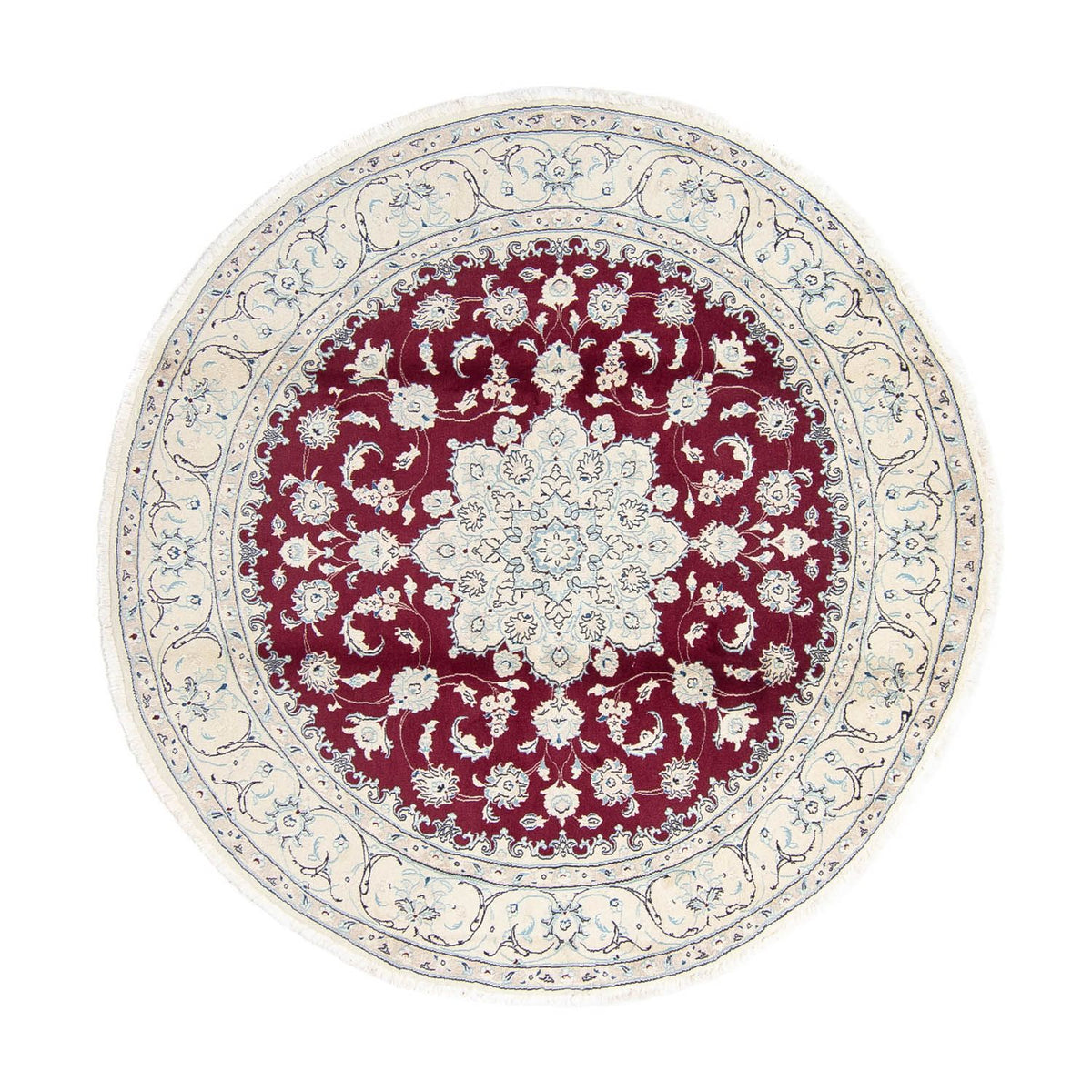 Perzisch tapijt - Nain - Koninklijk - 250 x 250 cm - donkerrood