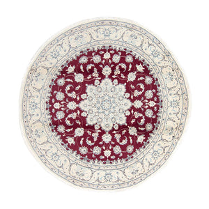 Perzisch tapijt - Nain - Koninklijk - 250 x 250 cm - donkerrood