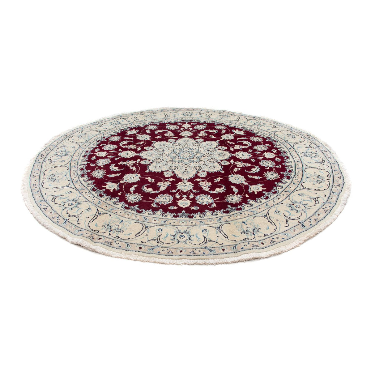 Perzisch tapijt - Nain - Koninklijk - 250 x 250 cm - donkerrood