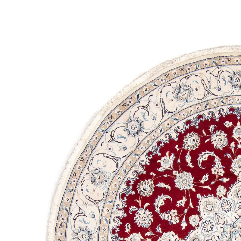 Perzisch tapijt - Nain rond  - 245 x 245 cm - donkerrood