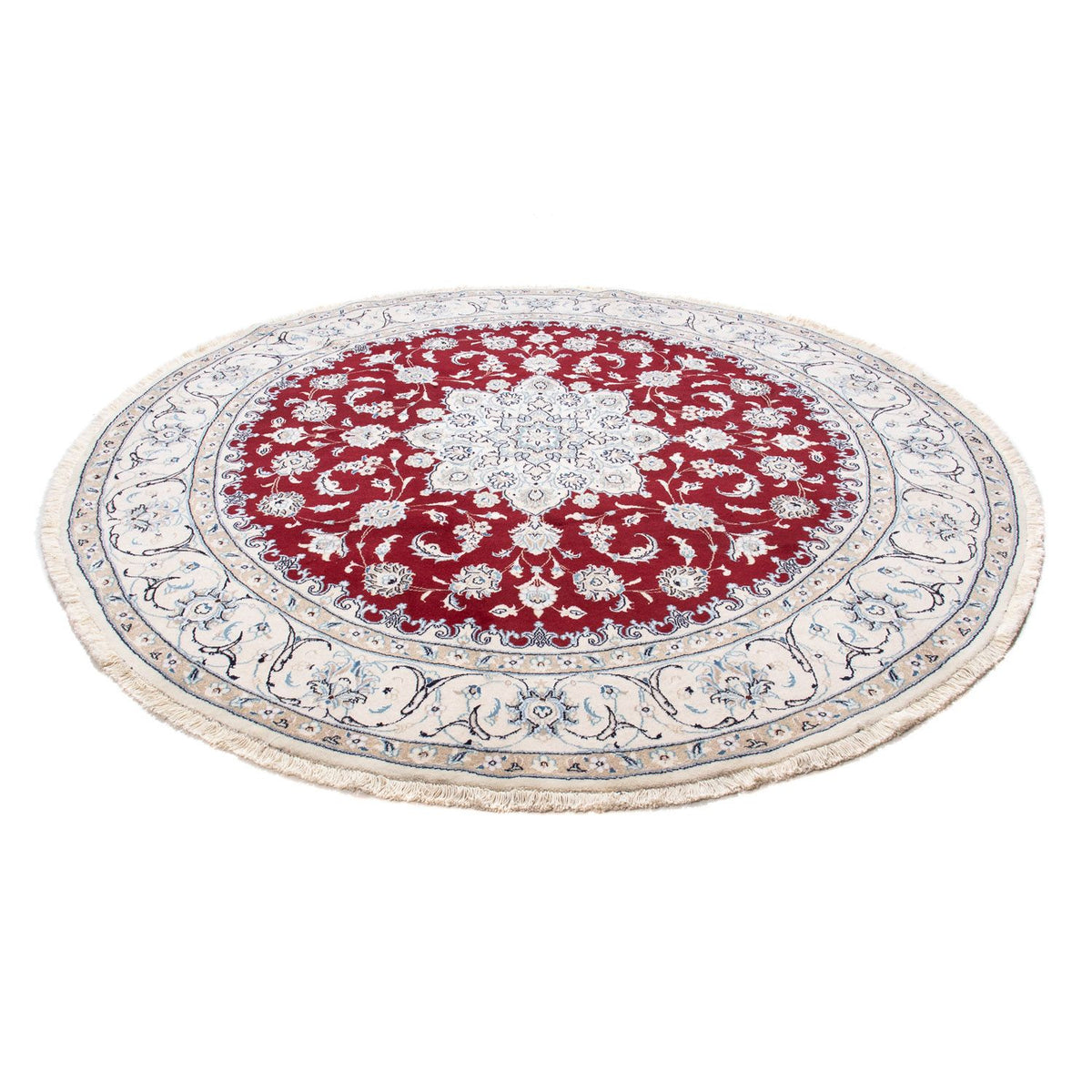 Perzisch tapijt - Nain rond  - 245 x 245 cm - donkerrood
