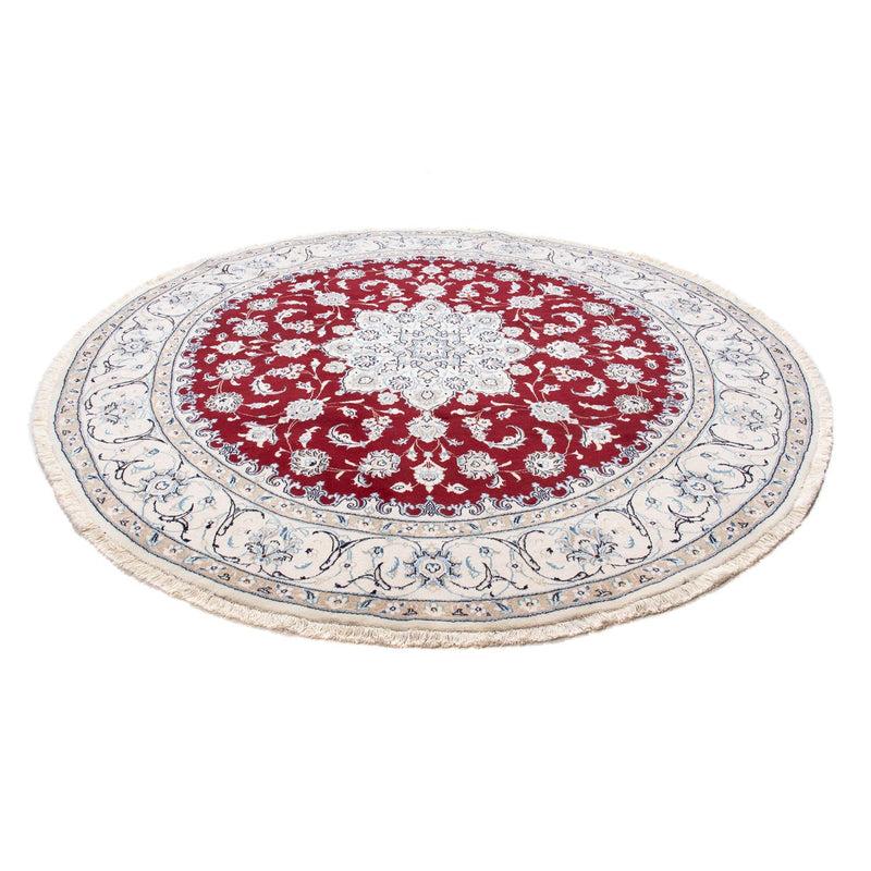 Perzisch tapijt - Nain rond  - 245 x 245 cm - donkerrood